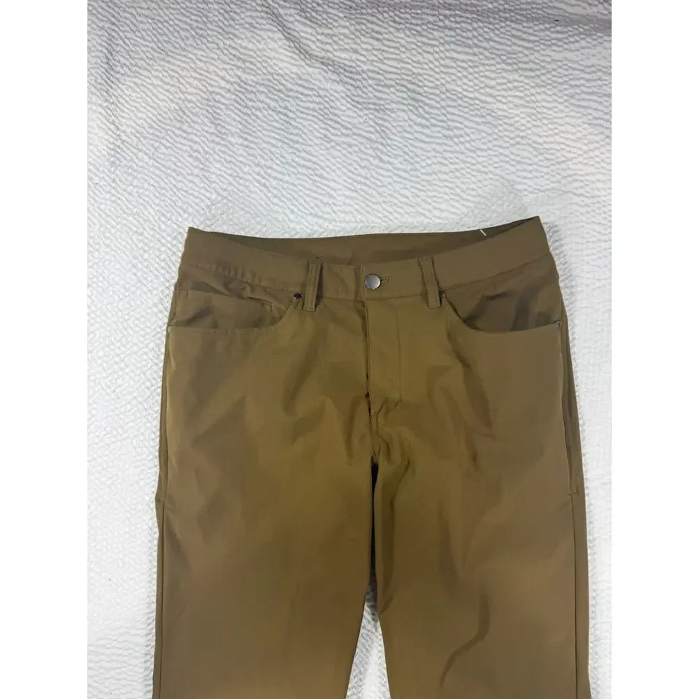 Lululemon Pants Mens 31x32 Brown Stretch Travel Golf Casual Performance Slim